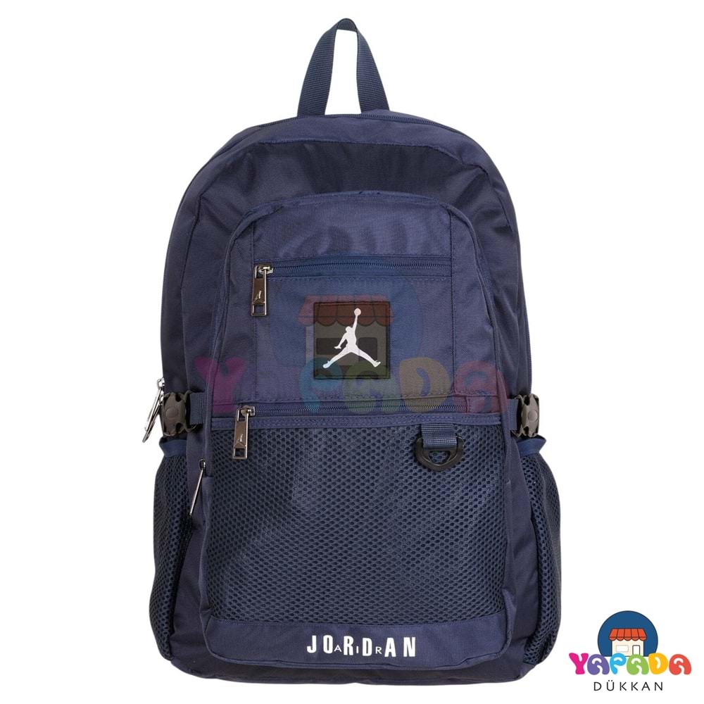 Jordan Air Houston Navy Blue Q3178 28 L Dört Bölmeli 15 İnç Laptop Bölmeli Lacivert Erkek Çocuk Okul Sırt Çantası