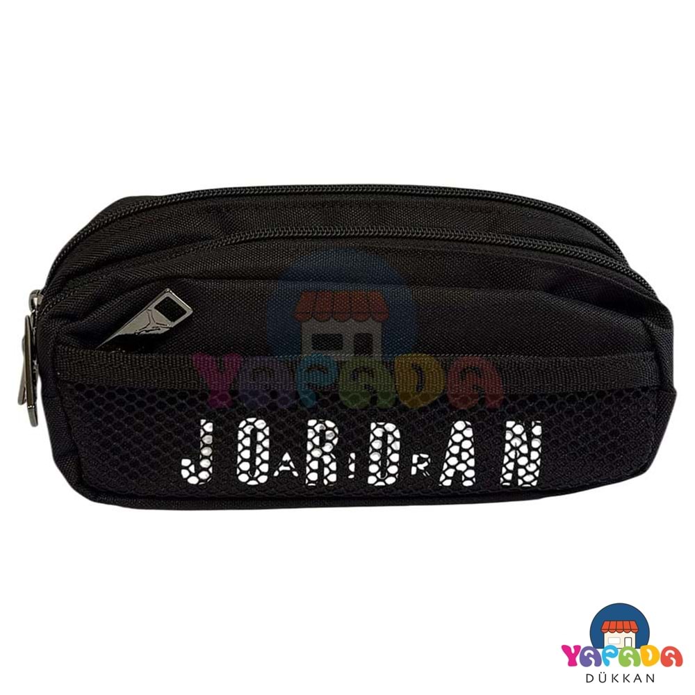 Jordan Air New York Black Q3163 1,4 L 10 x 20 x 7 cm Üç Bölmeli Suya Dayanıklı Siyah Kalem Çantası
