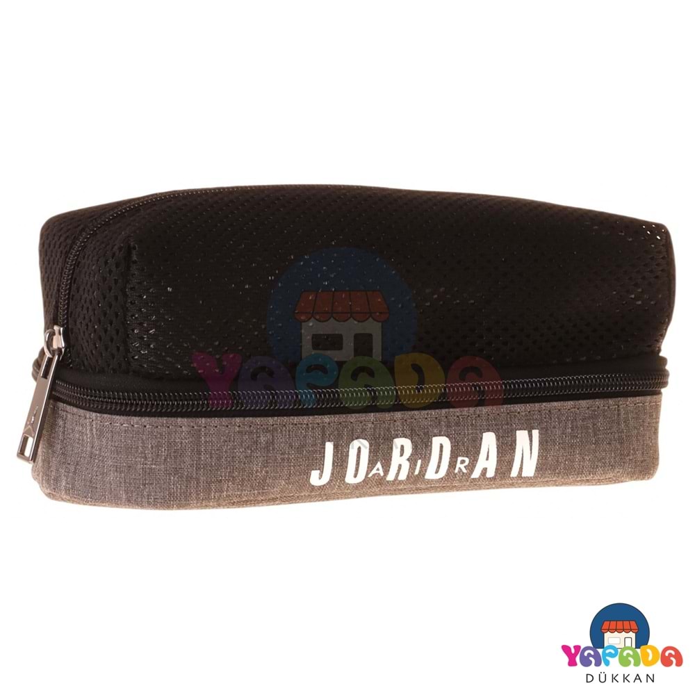 Jordan Air Houston Grey Q3177 1,5 L 9 x 21 x 8 cm İki Bölmeli Suya Dayanıklı Gri Kalem Çantası