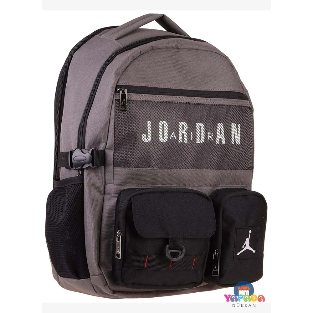 Jordan Air Brooklyn Grey Q3182 Gri Beş Bölmeli Erkek Çocuk Okul Sırt Çantası