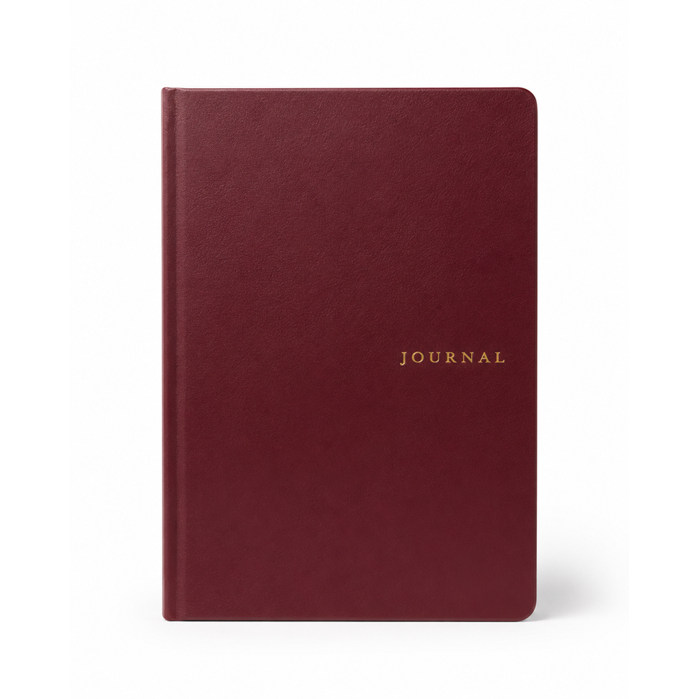Victoria's Journals Keten Sert Kapak Defter A5 ,120 yap, 120 gr.Ivory. Çizgili-Bordo