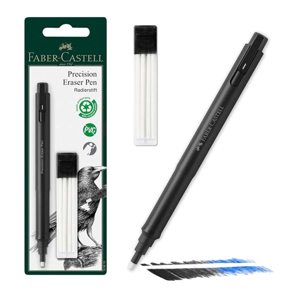 Faber-Castell 2,5 mm Hassas Silgi Kalemi + 5 Yedek Silgi