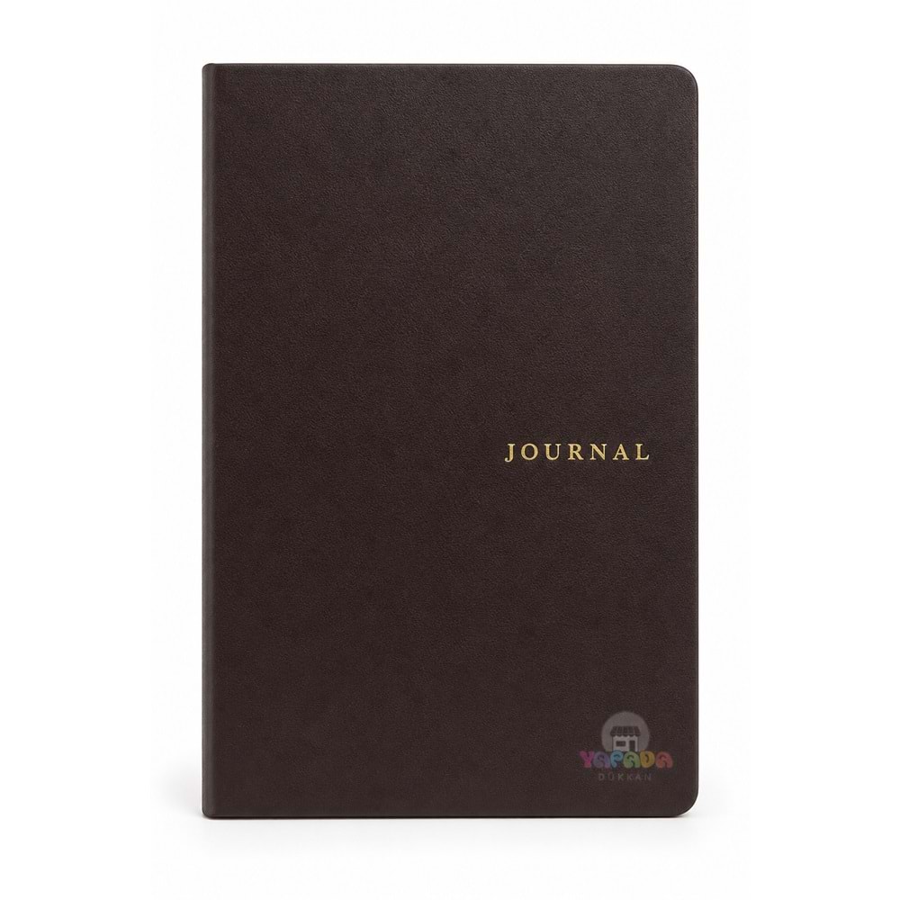 Victoria’s Journals Smyth Art Vegan Deri Defter 100 gr 120 Yaprak - Düz Koyu Kahverengi