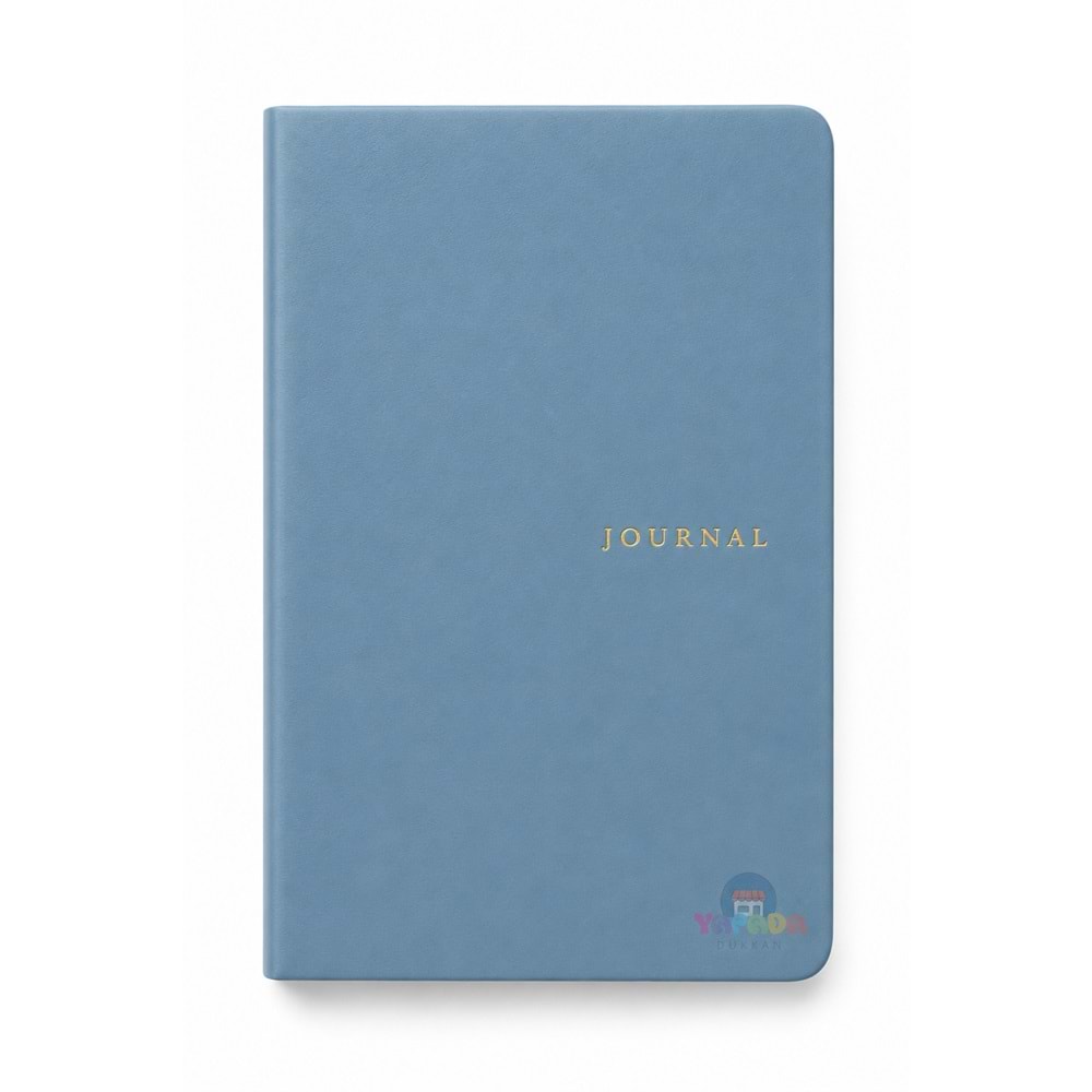 Victoria’s Journals Art Vegan Deri Defter 100 gr 120 Yaprak - Düz Açık Mavi