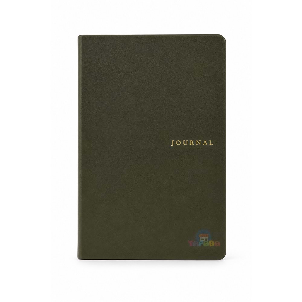 Victoria’s Journals Smyth Art Vegan Deri Defter 100 gr 120 Yaprak - Düz Haki Yeşil