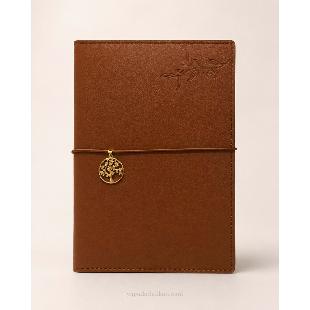 Victoria’s Journals Muse Vegan Deri A5 Organizer Defter 120 gr 96 Yaprak - Turuncu Taba