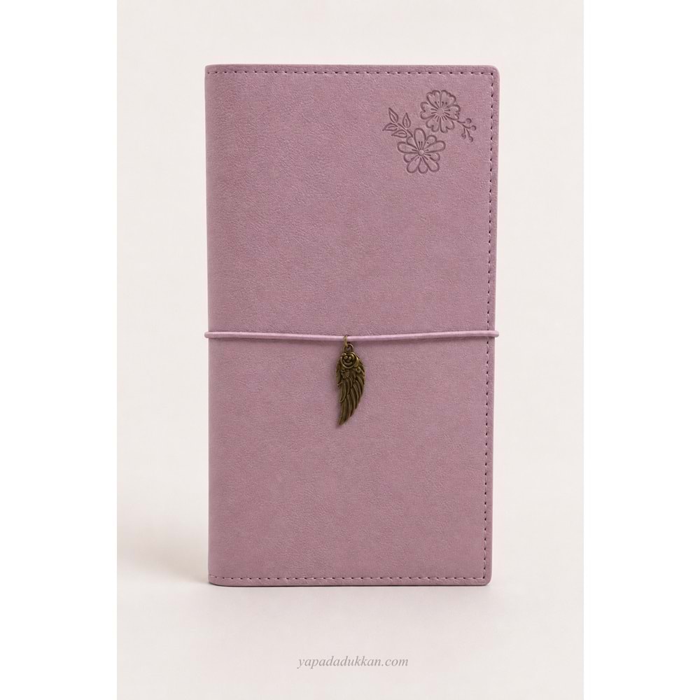 Victoria’s Journals Charm Kuş Lastikli Planlayıcı 9x19 cm 80 Yaprak 100 gr -Lila