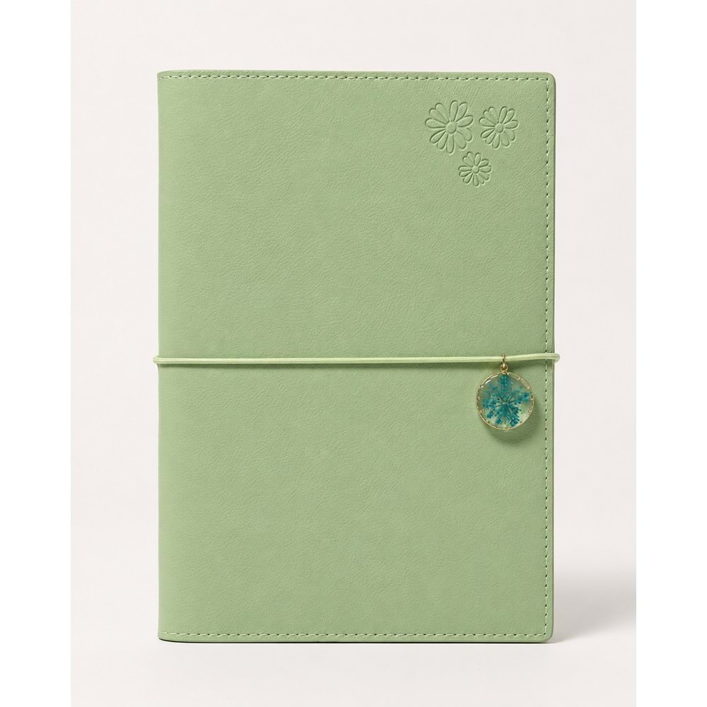 Victoria’s Journals Charm Kuş Lastikli Planlayıcı 9x19 cm 80 Yaprak 100 gr -Açık Mint Yeşili