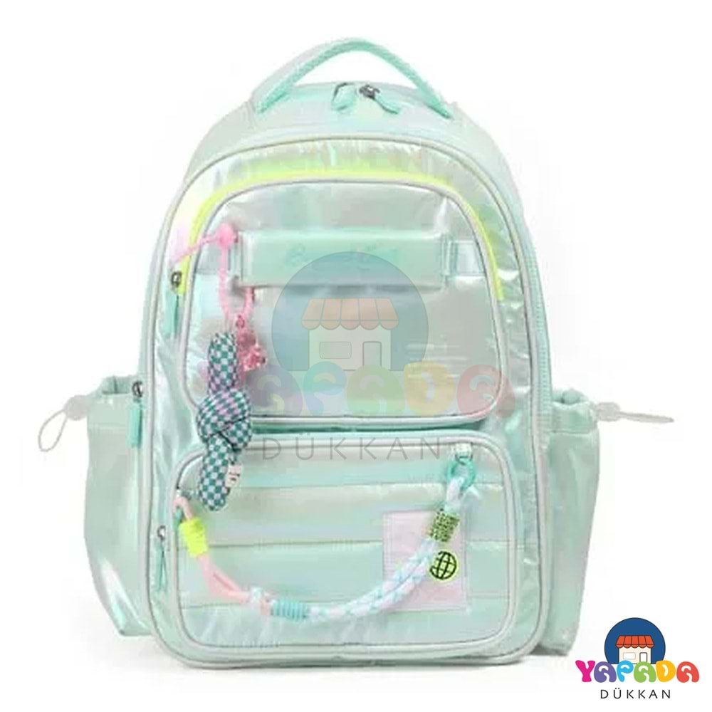 Chimola Puffy & Shiny Açık Yeşil 17 İnç Sırt Çantası