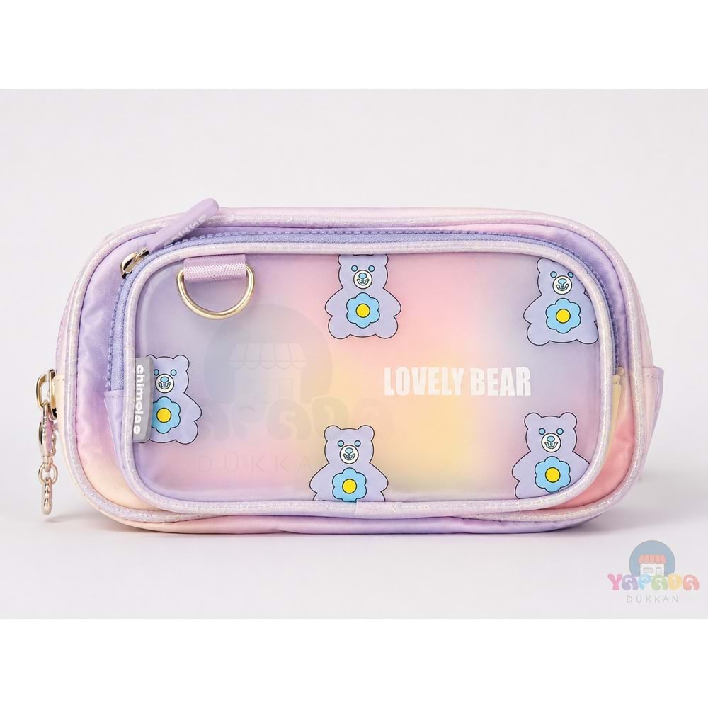 Chimola Rainbow Ayıcık Sarı-Pembe B25B6293 CHM-KC0037 Kalem Çantası