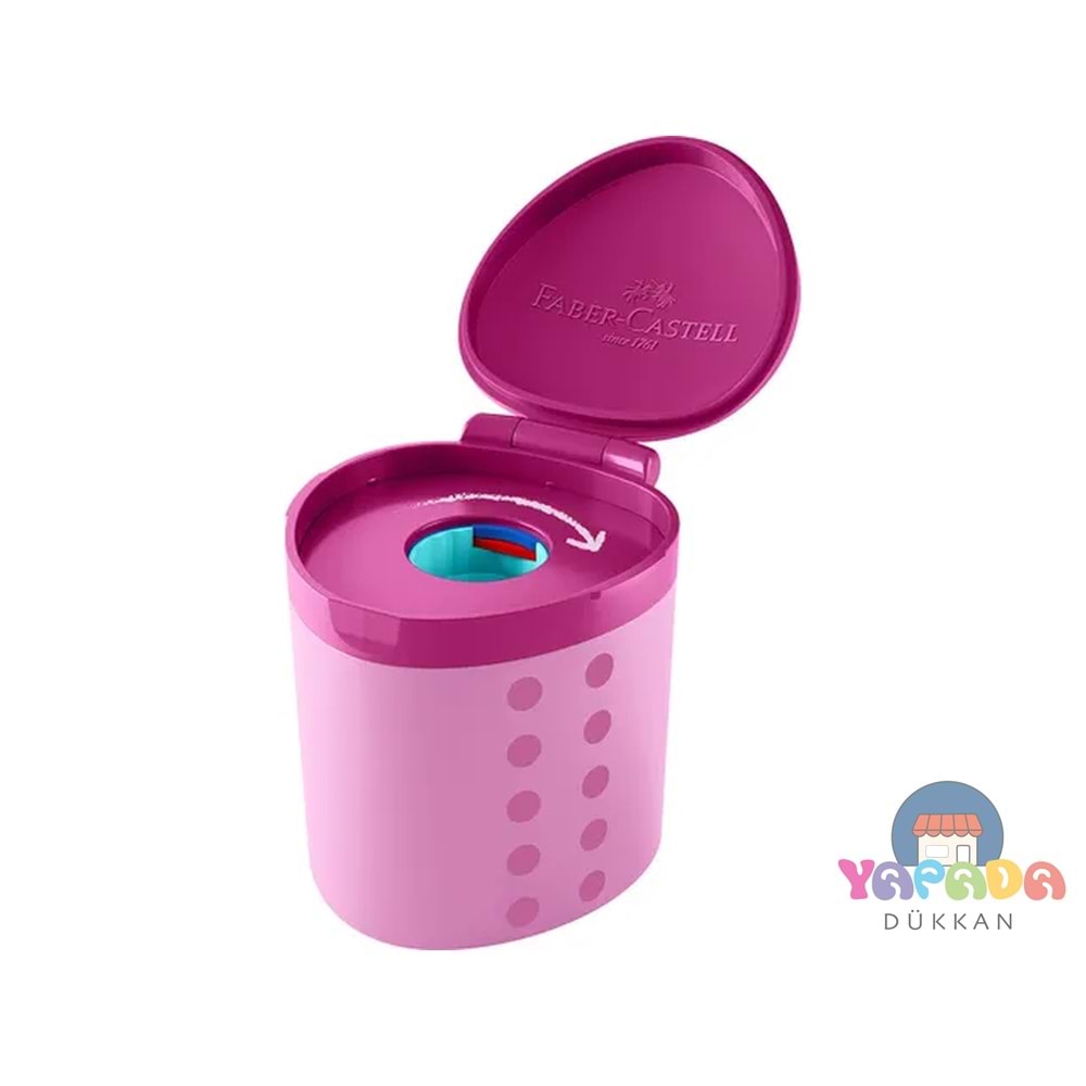 Faber-Castell Grippy 181795 Pembe 10 mm Hazneli Çocuk Kalemtıraşı
