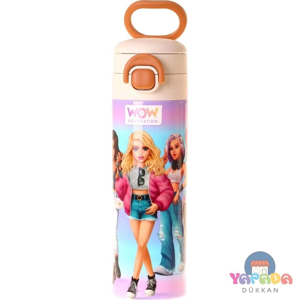 Wow Generation W6083 Very Nice Lila 520 ml SUS316 Paslanmaz Çelik Çift İçim Kilitli Termos Matara