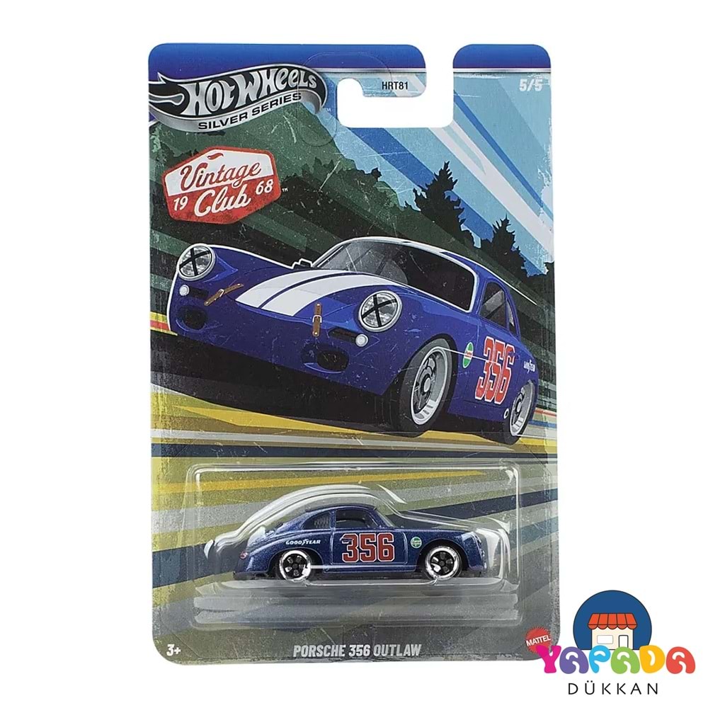 Hot Wheels Silver Series Vintage Club Porsche 356 Outlaw JKY28 HRT81 #5/5 1:64 Koleksiyon Model Araba