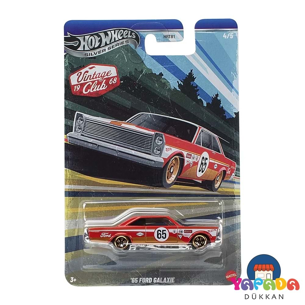 Hot Wheels Silver Series Vintage Club 1965 Ford Galaxie JKY29 HRT81 #4/5 1:64 Koleksiyon Model Araba