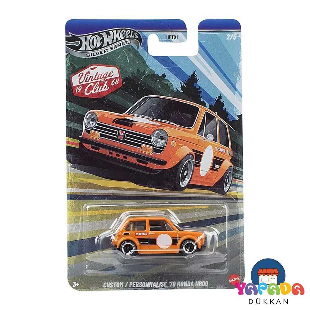 Hot Wheels Silver Series Vintage Club Custom 1970 Honda N600 JKY27 HRT81 #2/5 1:64 Koleksiyon Model Araba