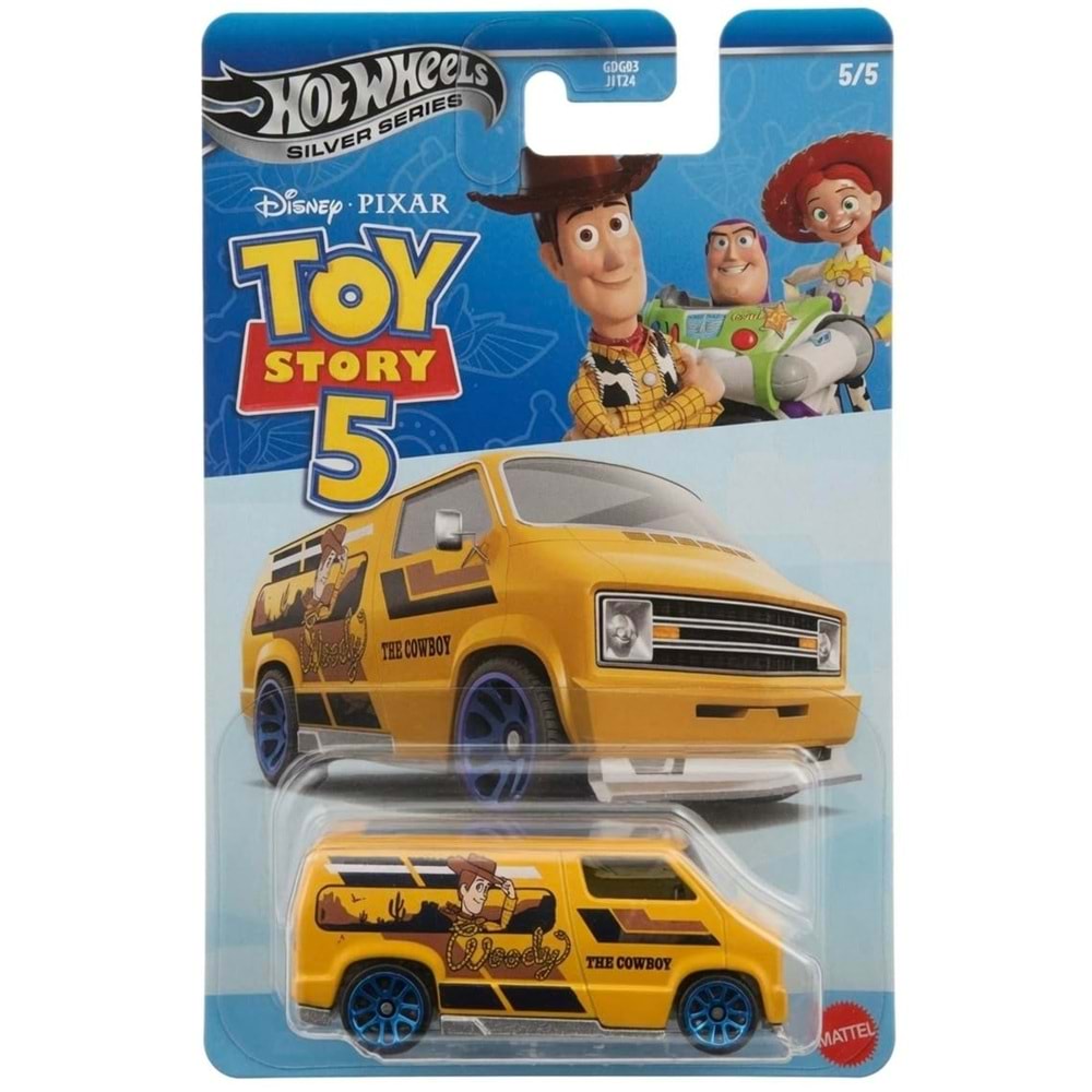 Hot Wheels Silver Series Disney Pixar Toy Story 5 Custom 1977 Dodge Van JKX34 #5/5 1:64 Koleksiyon Model Araba