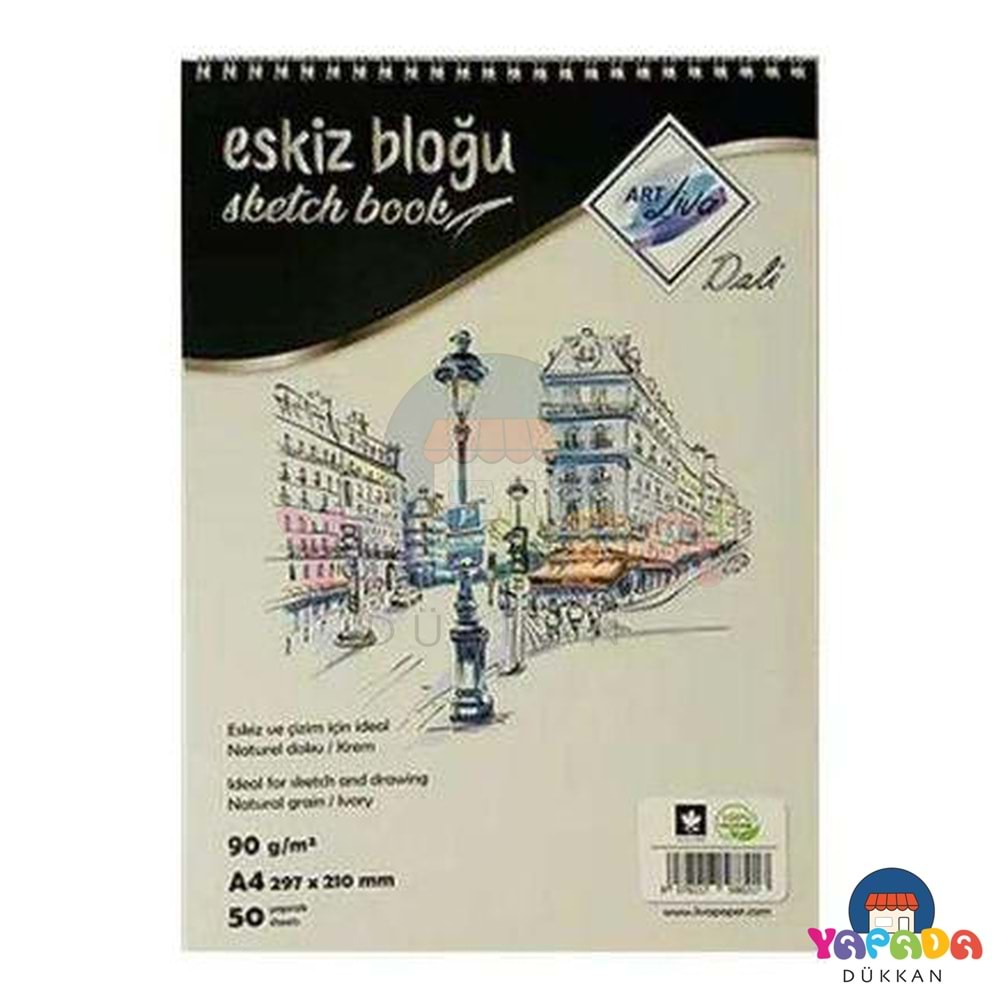 Art Liva Dali SD-602 A4 90 g 50 Yaprak Eskiz ve Çizim Defteri