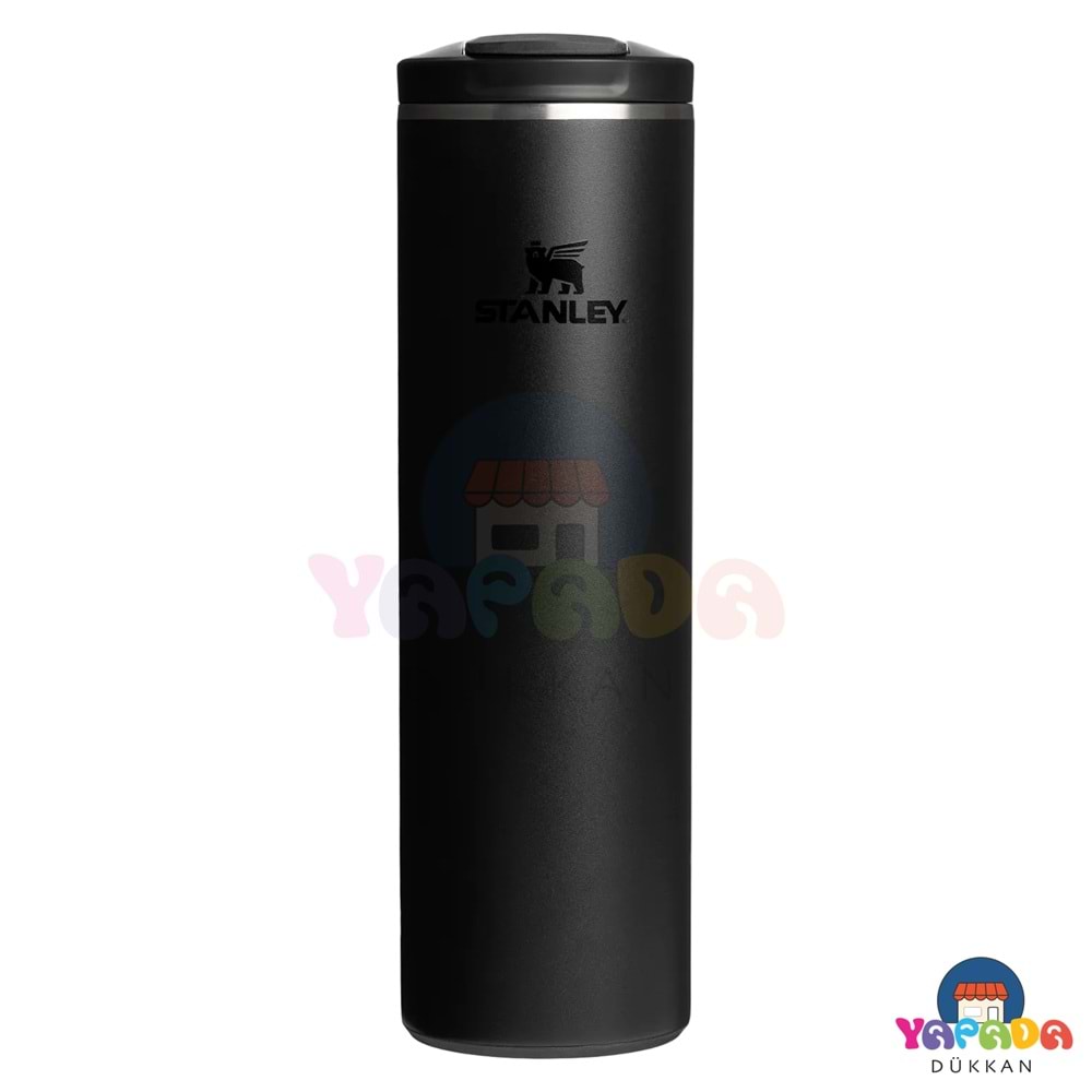 Stanley The Transit Fliptop 10-13061-011 590 ml AeroLight 18/8 Çelik Sızdırmaz Siyah (Black 2.0) Termos Bardak