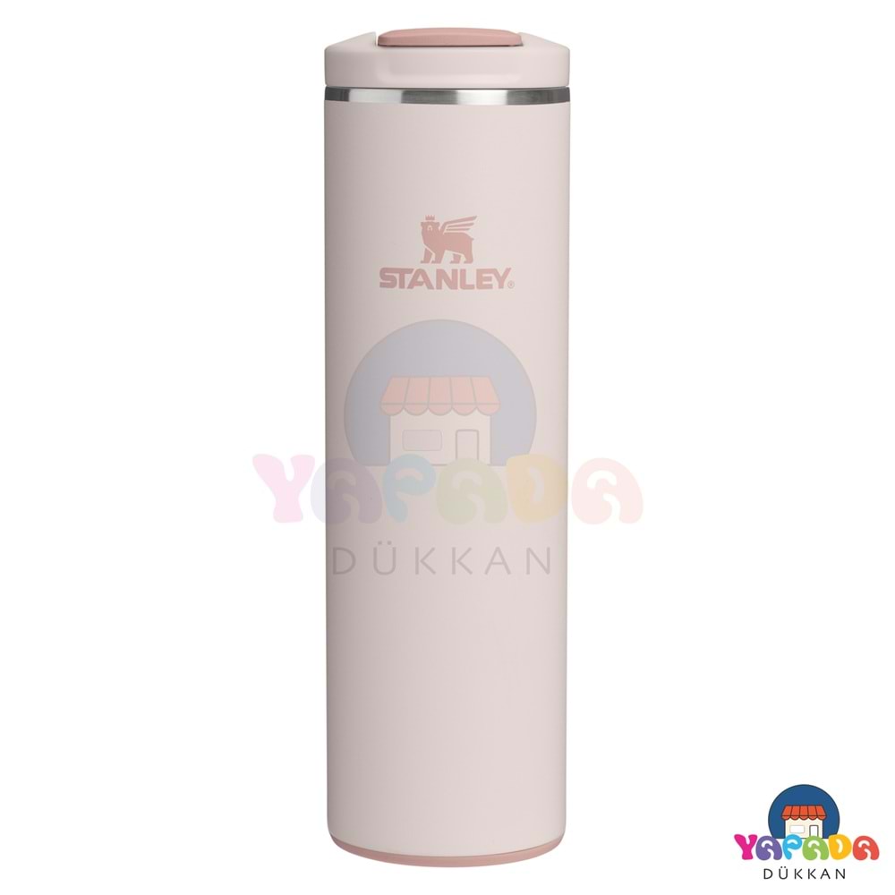 Stanley The Transit Fliptop 10-13062-014 470 ml AeroLight 18/8 Çelik Sızdırmaz Toz Pembe (Rose Quartz) Termos Bardak
