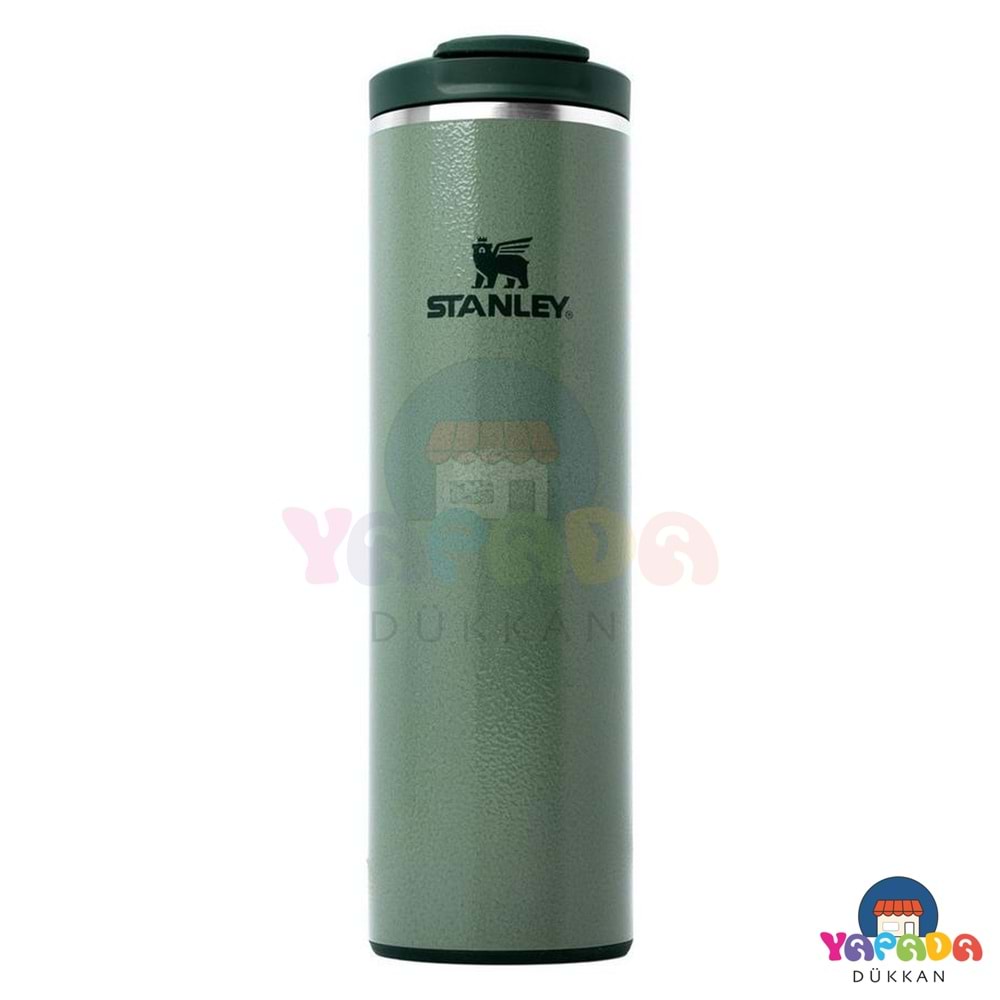 Stanley The Transit Fliptop 10-13062-020 470 ml AeroLight 18/8 Çelik Sızdırmaz Yeşil (Hammertone Green) Termos Bardak