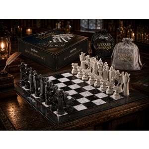 The Noble Collection Harry Potter Büyücü Satrancı Koleksiyonluk Satranç Seti – 32 Detaylı Figürlü , Lisanslı