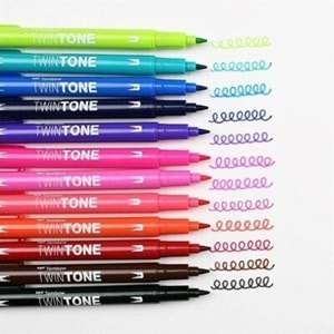 Tombow Twin Tone Dual Brights (Parlak Renkler) 12 Renk