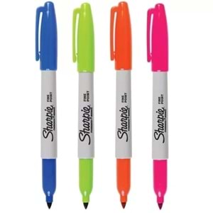 Sharpie Fine Permanent Marker Canlı Renk 4 lü Blister