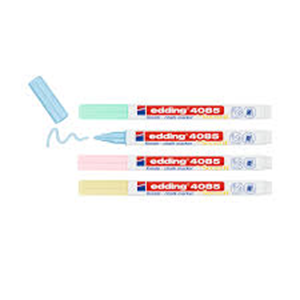 Edding 4085 Cam ve Tebeşir Kalemi 4lü Blisterli Set Pastel Renkler