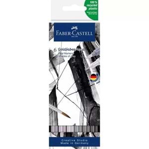 Faber-Castell Goldfaber Aqua Çift Uçlu Marker 6Lı Gri Tonlar