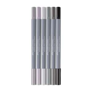 Faber-Castell Goldfaber Aqua Çift Uçlu Marker 6Lı Gri Tonlar