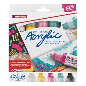 Edding Acrylic 3D Double Liner Marker 5'li Set