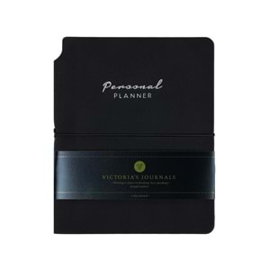 Victoria's Journals Kuka Pesonal Planner Defter A6, 80 gr. 96 Yaprak Çizgili Siyah