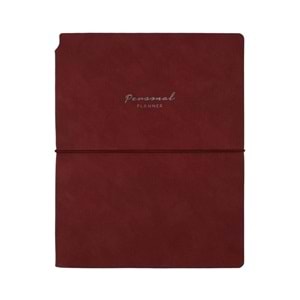Victoria's Journals Kuka Personal Planner Defter 19x25 80 gr. 96 yp. Çizgili Kırmızı