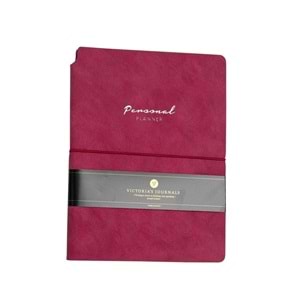 Victoria's Journals Kuka Personal Planner Defter 19x25 80 gr. 96 yp. Çizgili Fuşya