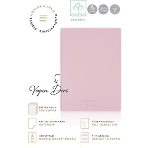 Victorias Journals Softtones Esnek kapak Defter A5 80 gr. Krem 128 yp. Noktalı Pudra