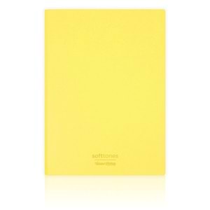 Victorias Journals Softtones Esnek kapak Defter A5 80 gr. Krem 128 yp. Noktalı Sarı