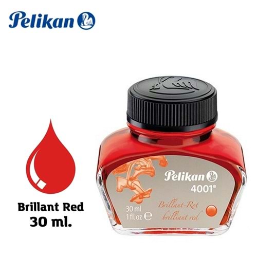 Pelikan Yazı Mürekkebi 4001 Kırmızı 30 ml