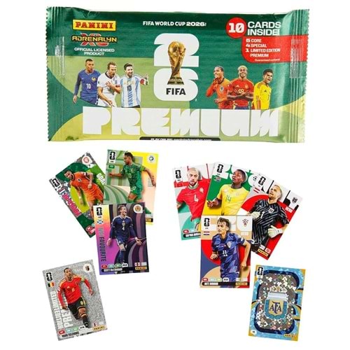 Panini FIFA World Cup 2026 Adrenalyn XL Premium Trading Card 10’lu Paket