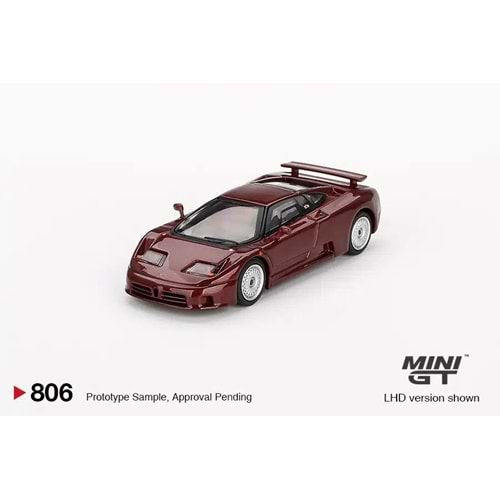 Mini GT 1/64 BUGATTI EB110 GT DARK RED METALLIC