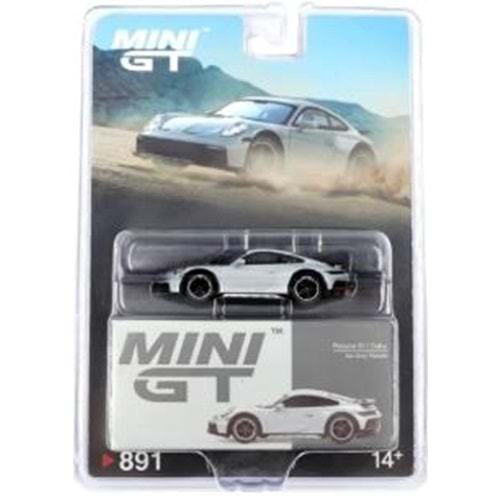 Mini GT 1/64 Porsche 911 Dakar Ice Gray Metallic
