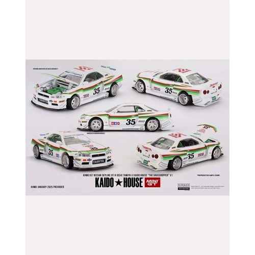 Mini GT 1/64 Nissan Skyline GT-R R34 The Grasshopper