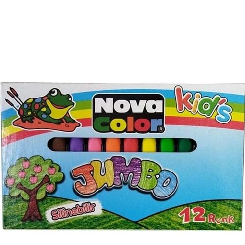 Nova Color 12 li Jumbo Mum Boya Silinebilir NC-2124
