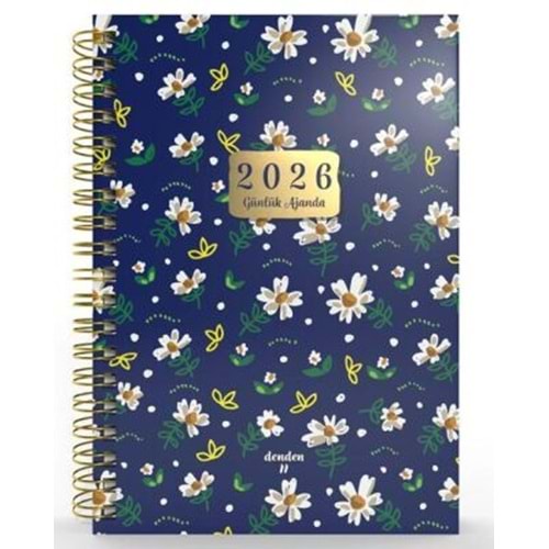 Denden Spiralli 2026 Flowers Ajanda 3 DD-020