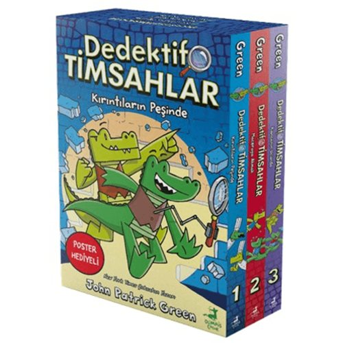 Dedektif Timsahlar 3 Kitaplık Kutulu Set (1-2-3) - John Patrıck Green - Olimpos Çocuk