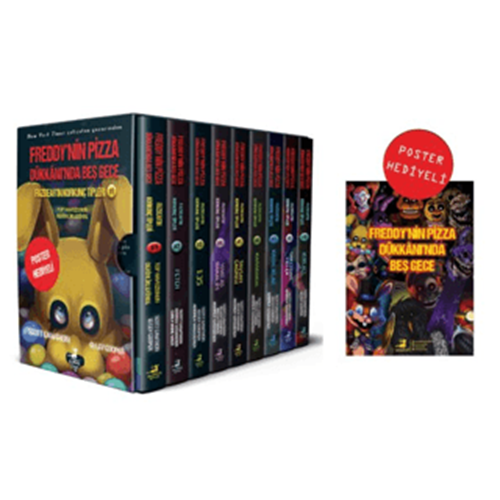 Fazbear'ın Korkunç Tipleri Seti 9 Kitap Takım Poster Hediyeli Kutulu - Scott Cawthon - Olimpos Çocuk