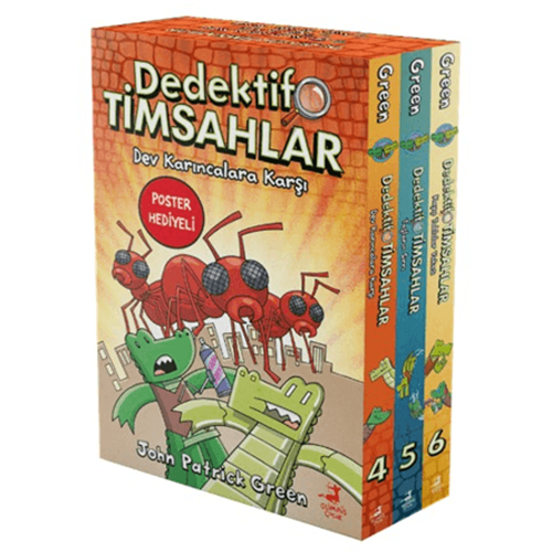 Dedektif Timsahlar 3 Kitaplık Kutulu Set (4-5-6) - John Patrıck Green - Olimpos Çocuk