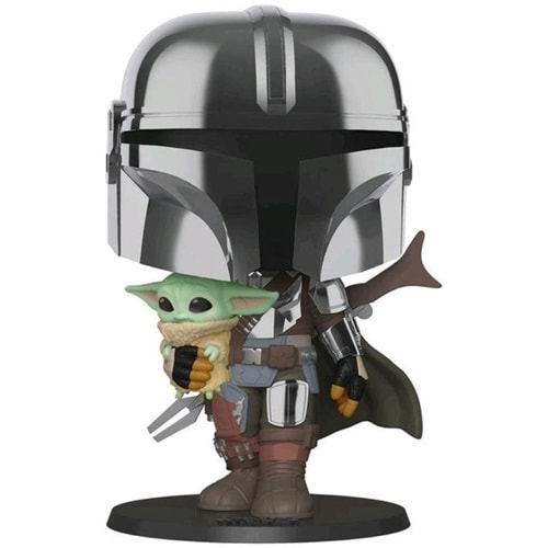 Funko POP Jumbo Star Wars Mandalorian with The Child 10 inch