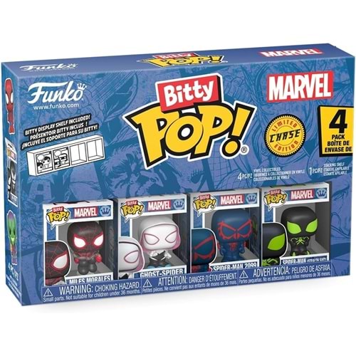 Funko Bitty POP Marvel Spiderman Miles Morales 4'lü Paket Chase