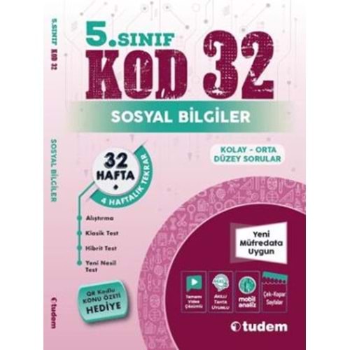 5. Sınıf Sosyal Bilgiler Kod 32 - Kolektif - Tudem Yayınları