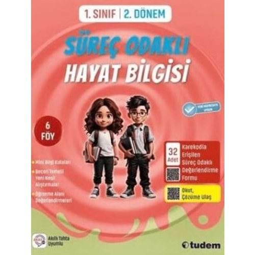 Tudem Yayınları 1. Sınıf 2. Dönem Süreç Odaklı Hayat Bilgisi - Kolektif - Tudem Yayınları